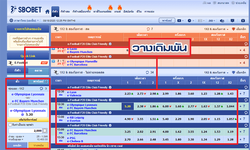 วิธีแทงบอล 1×2 ในรูปแบบออนไลน์ SBOBET